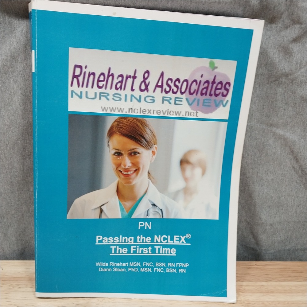 Nursing Review PN NCLEX Study Guide Rinehart & Associates Paperback Blue